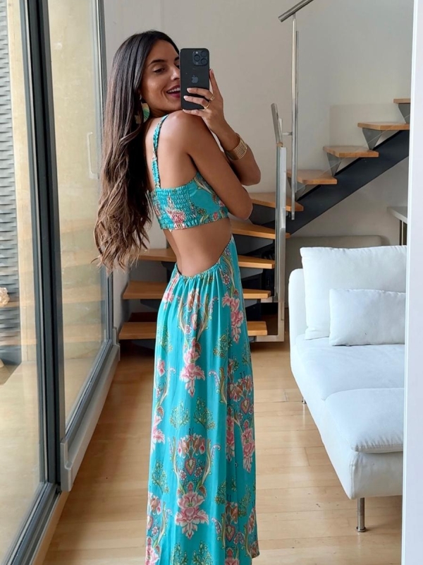 Vestido trikini Lona turquesa